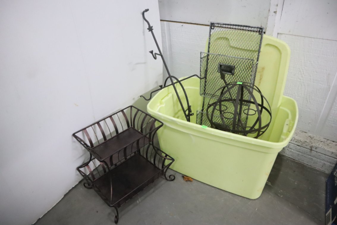 Longaberger basket holder, tea light spear and File Rack