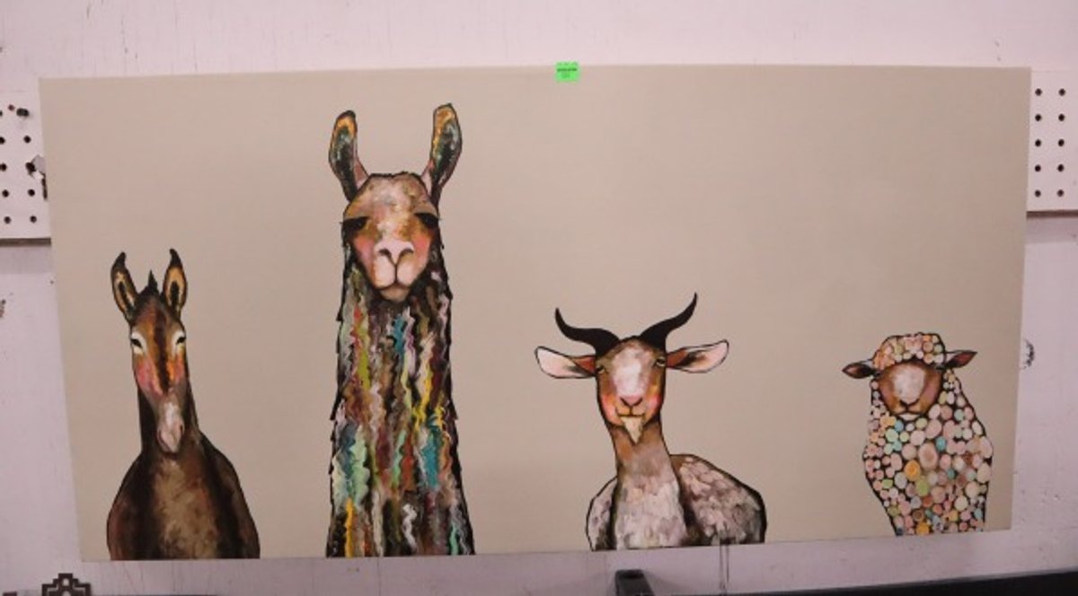 Box Canvas Farm Animals Picture