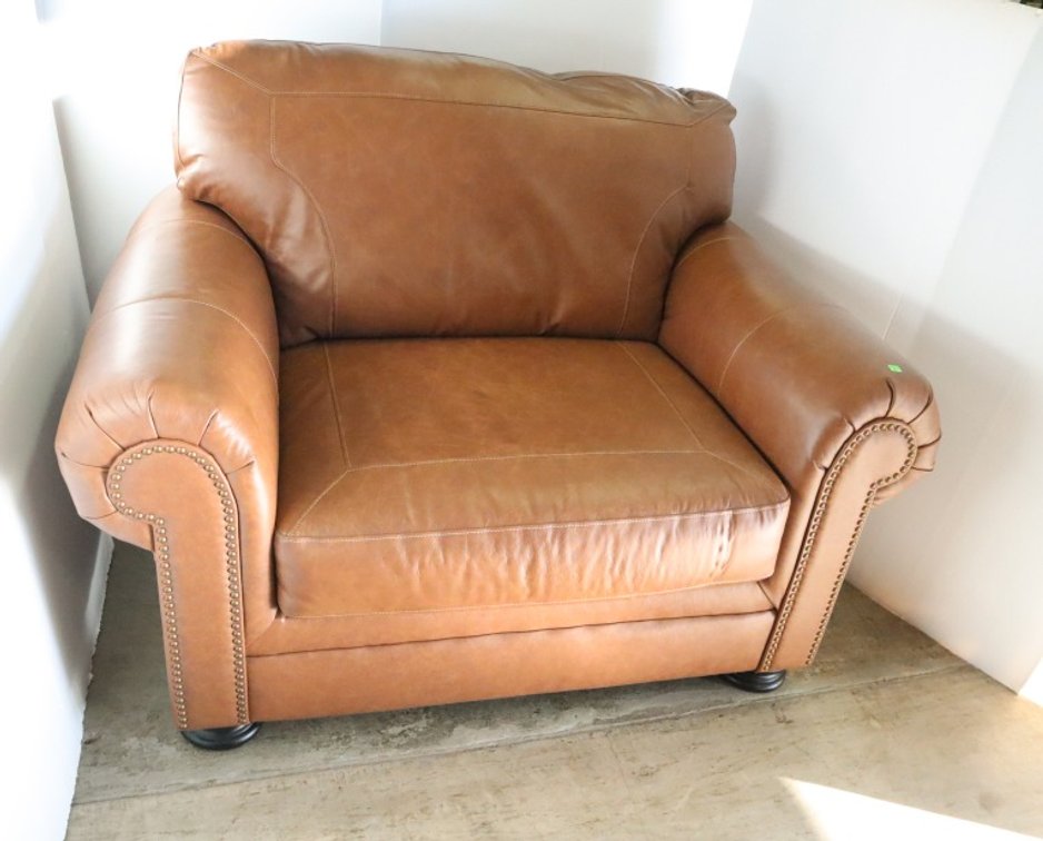 Leather Oversized Armchair