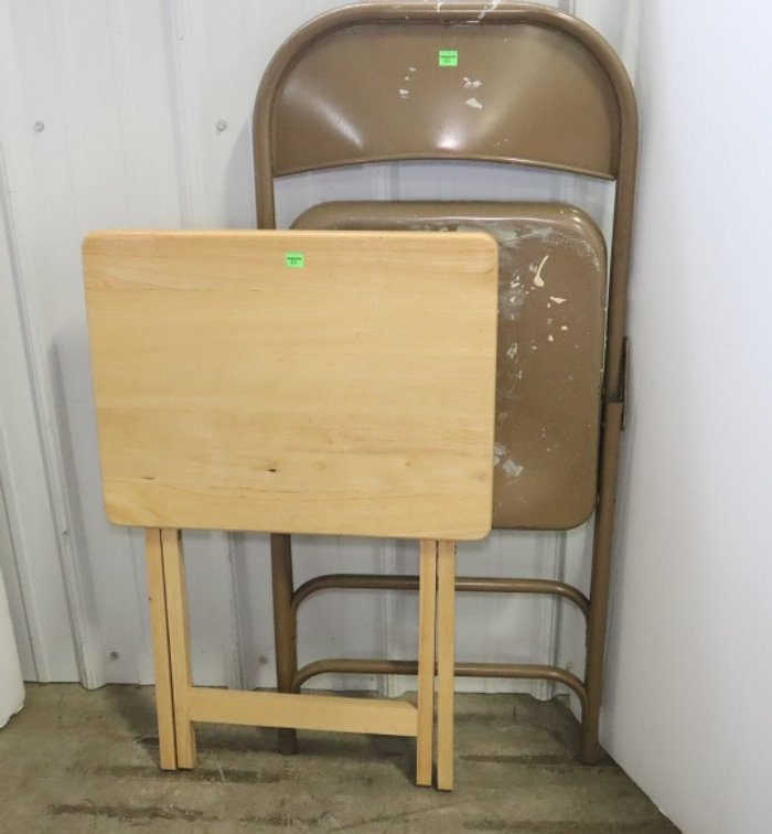 Folding Chair and Living Room Table
