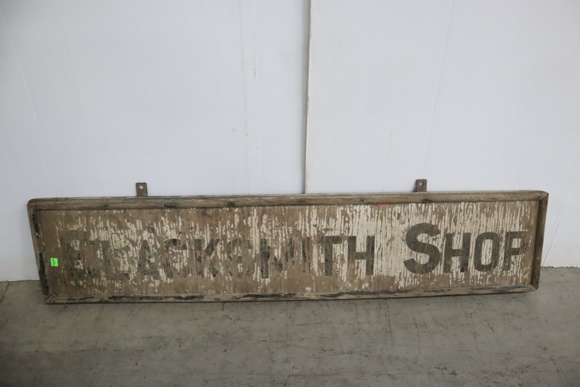 Blacksmith Shop Antique Wooden Sign