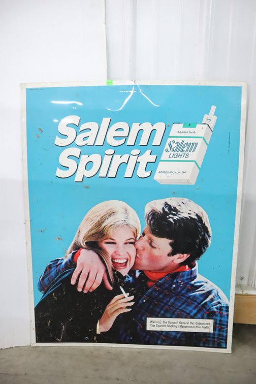 1984 Salem Spirit Advertising Metal Sign