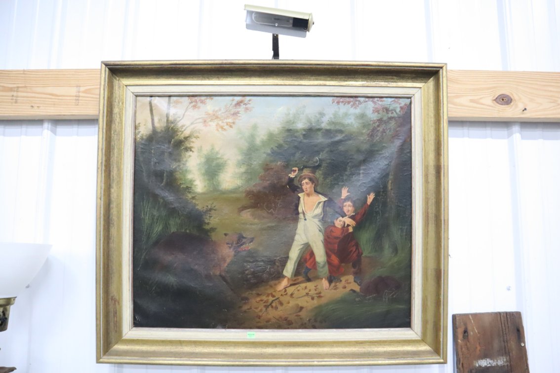 Antique Framed Canvas Painting