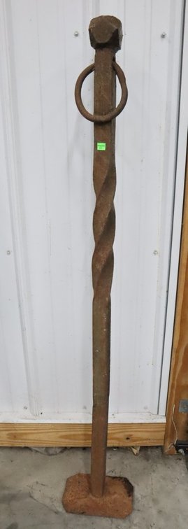 Antique Wrought Iron Hitching Post