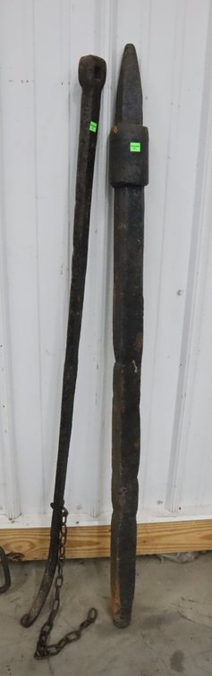 Antique Steel Post and Hook Arm