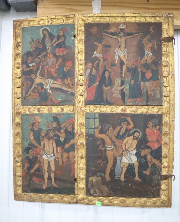 Antique Crucifix Art Piece