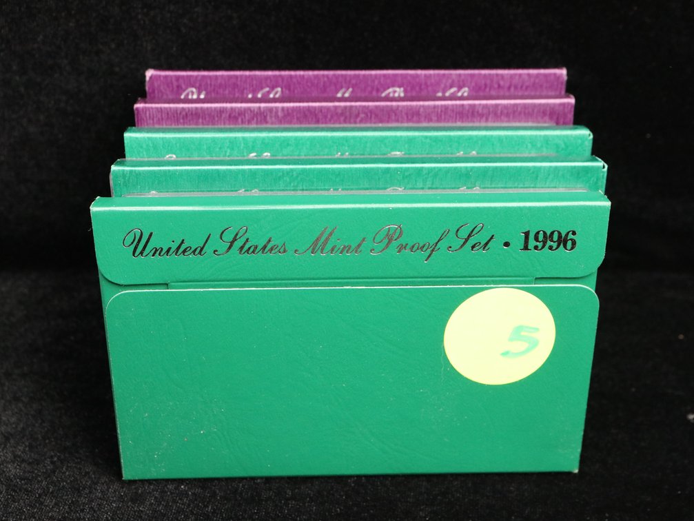 1992, 93, 94, 95 & 1996 Proof Sets