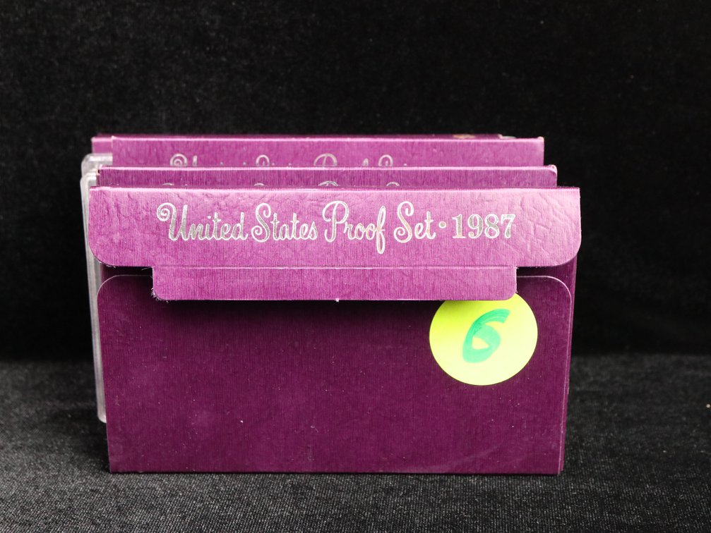 1984 85 86 & 1987 Proof Sets
