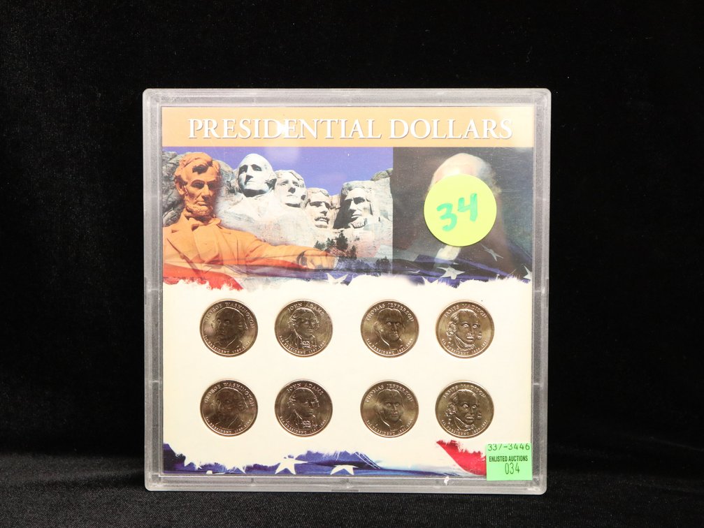 (8) Presidential Dollars Coins 