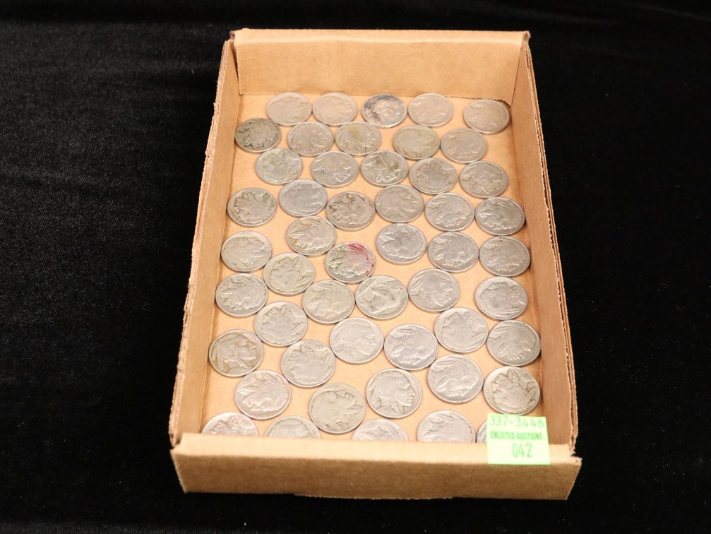 Bag of (50) Buffalo Nickels (readible dates) 