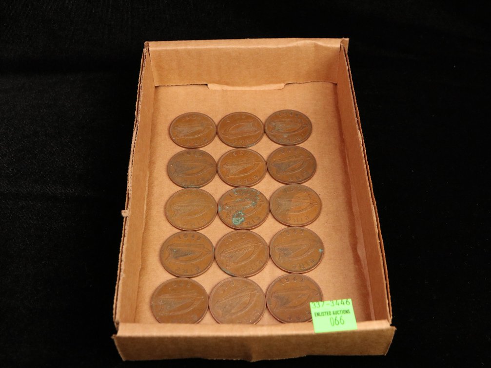 (15) Ireland Old Large Pennies 