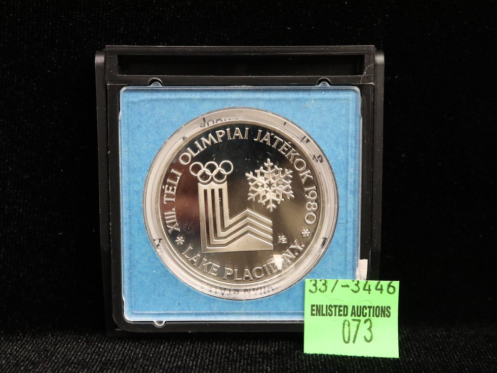 Magyar Nepkoztarsasag Bank 70% Silver Lake Placid, NY Coin 