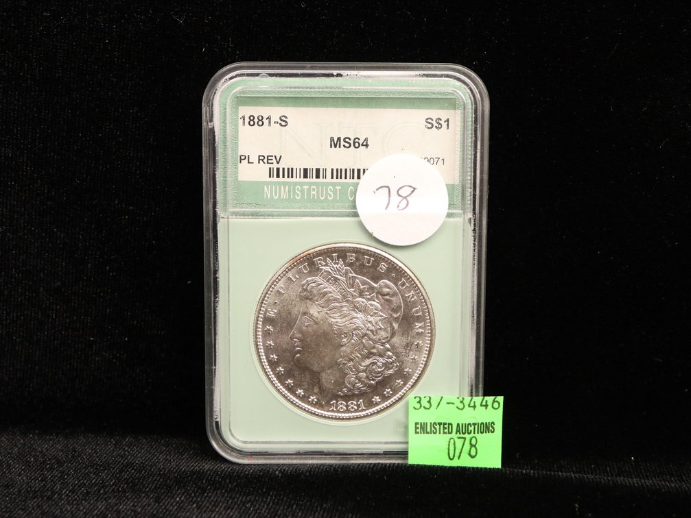 1881 S, Morgan Silver Dollar MS64 