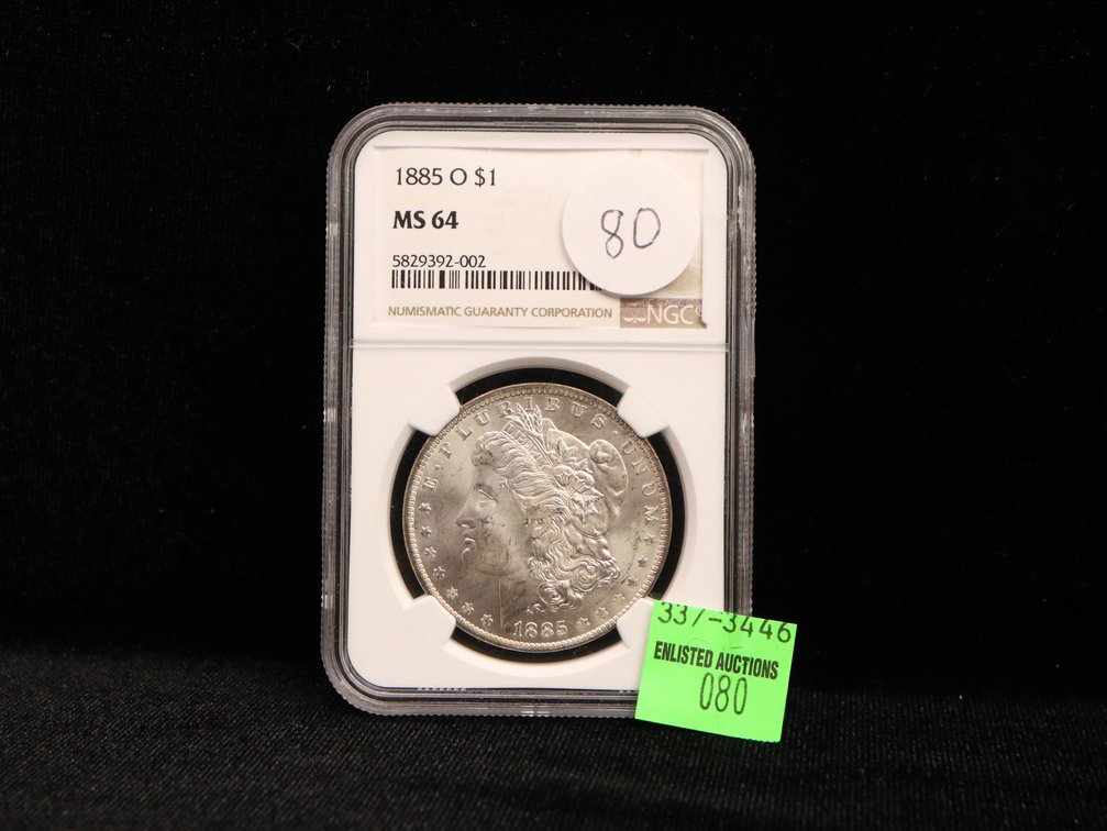 1885 0 Morgan Silver Dollar MS64 
