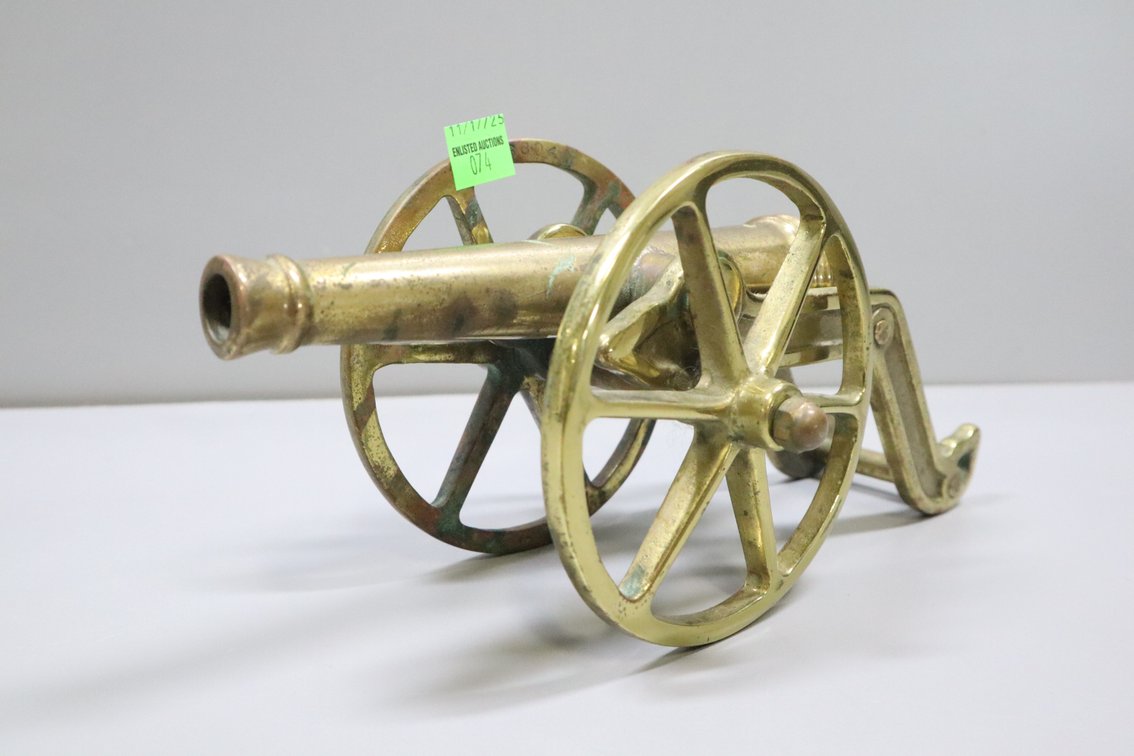 Heavy Brass Decorative Cannon