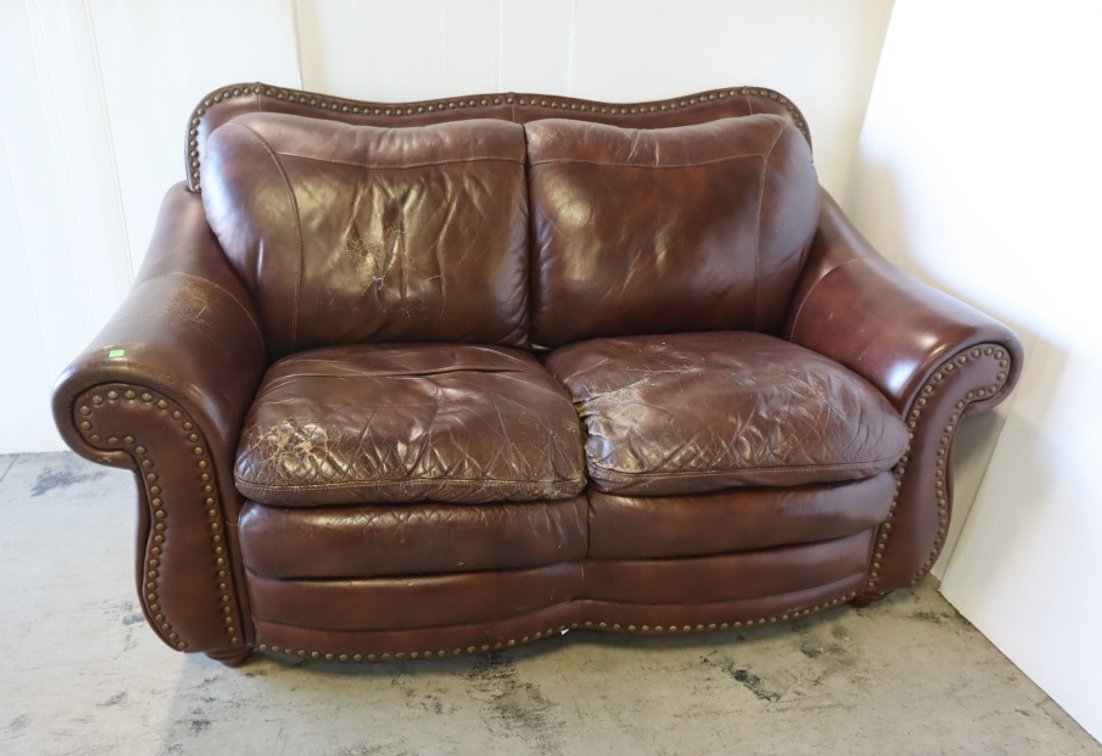 Leather Style Loveseat