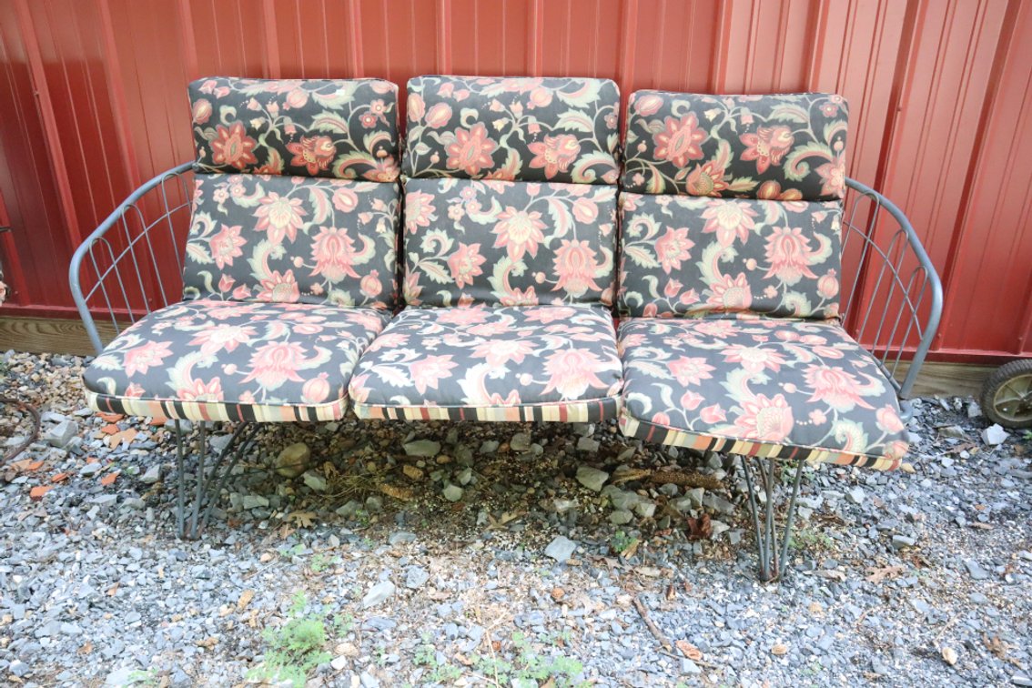 Metal Patio Sofa With Cushions