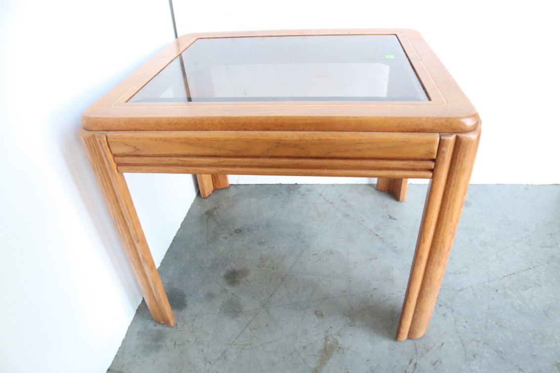 Glass Top End Table