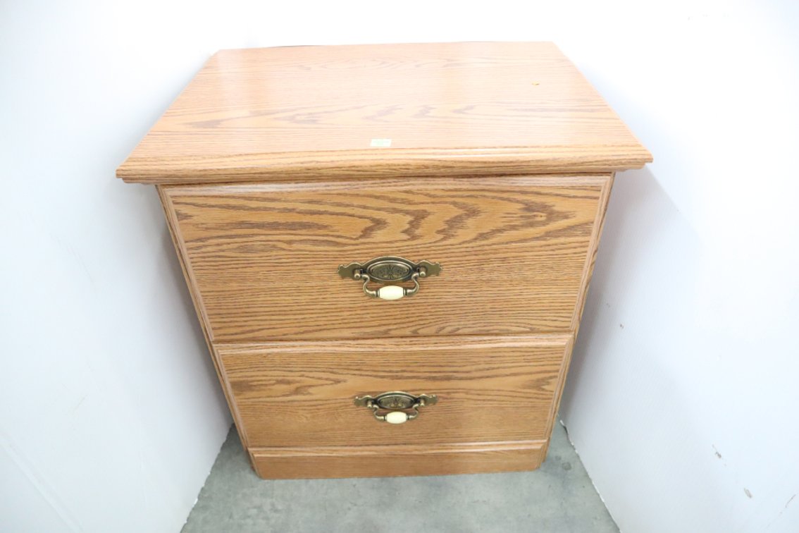 Pressboard 2-Drawer Nightstand