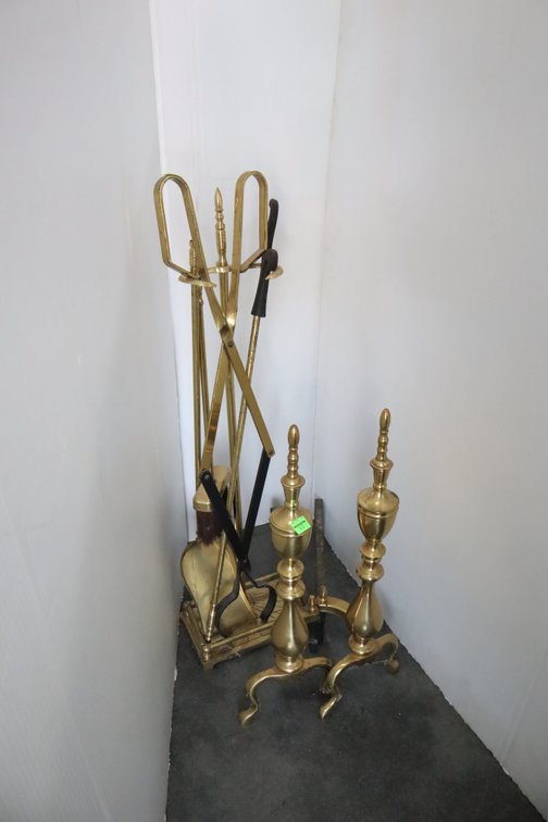 Fireplace Tool Set With andirons