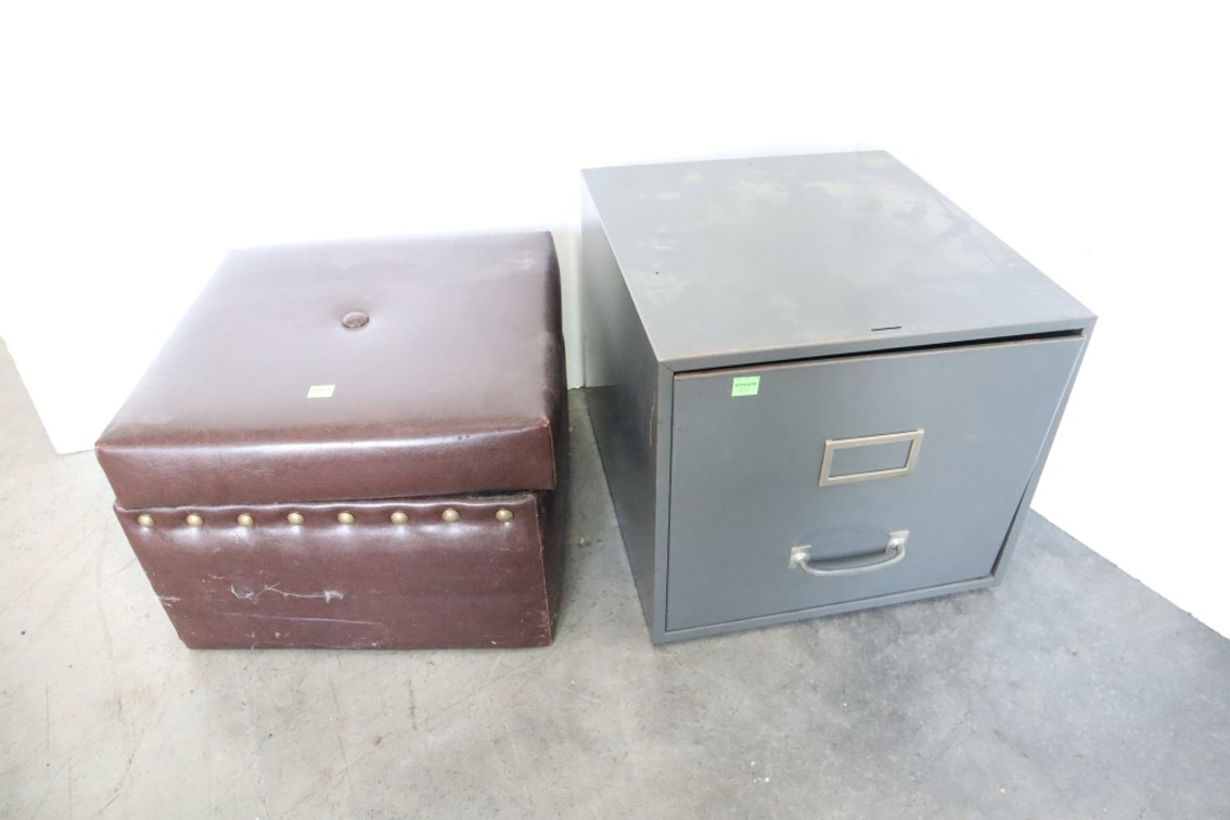 Single File Drawer and Ottoman