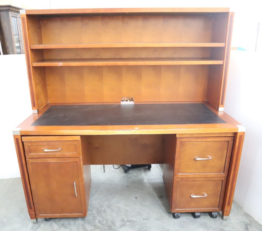 Office Desk With Roll Out Side Cabinets