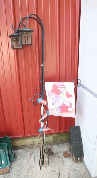 Garden Hooks and Flag Holder