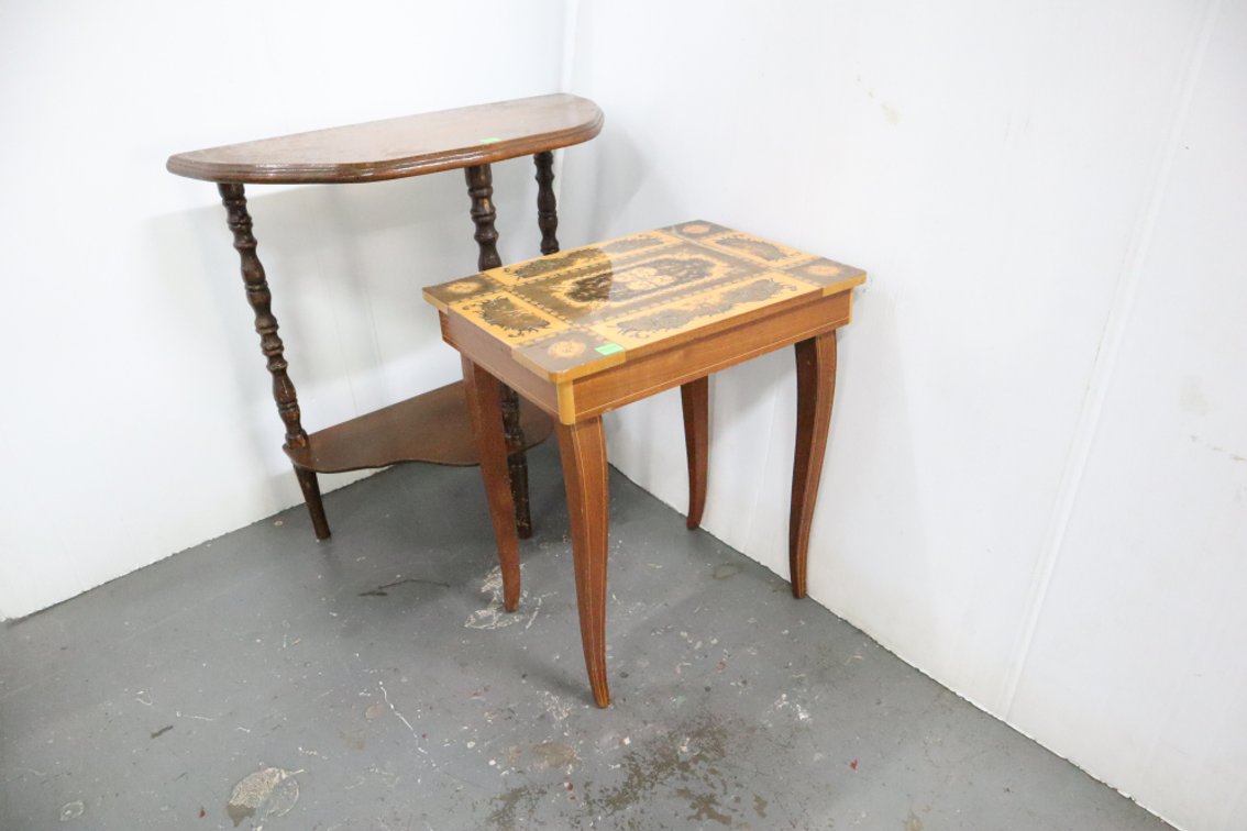 Small Musical Table And A Wooden Stand