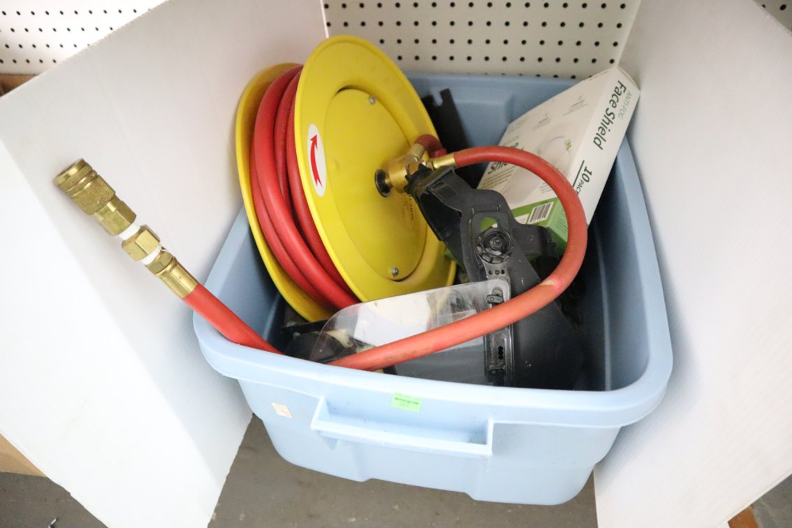 Air Hose Reel, Face Shield