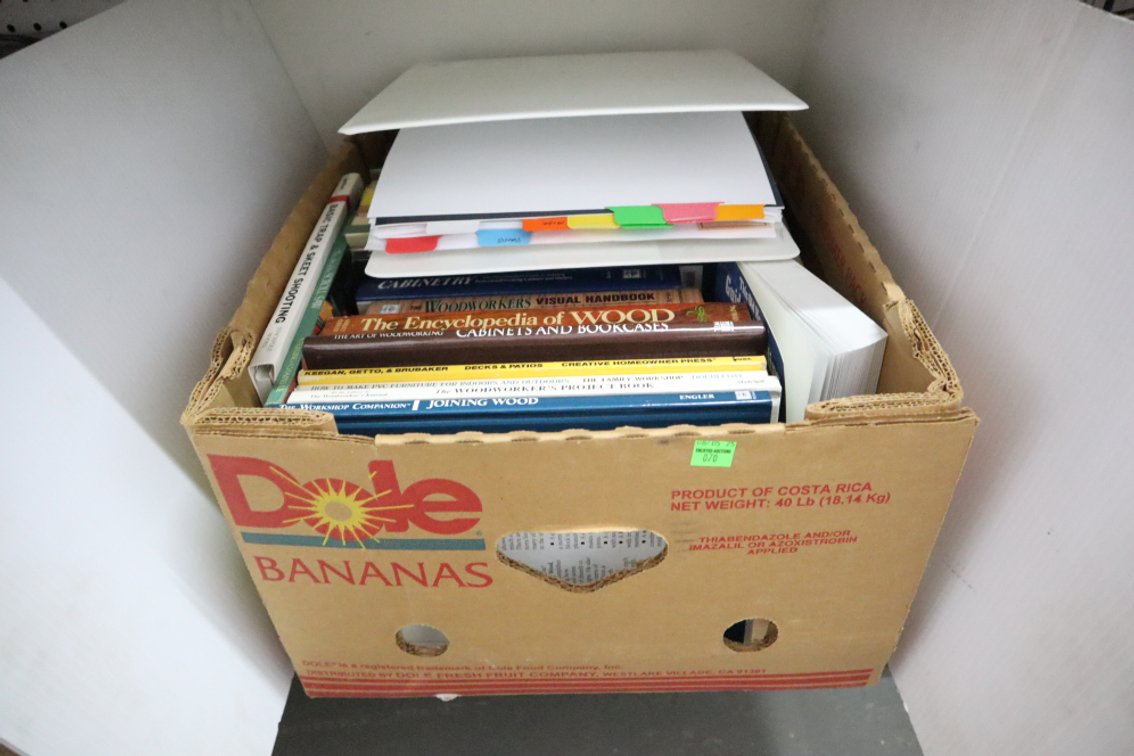 Box of Woodworking And Carpentry Books