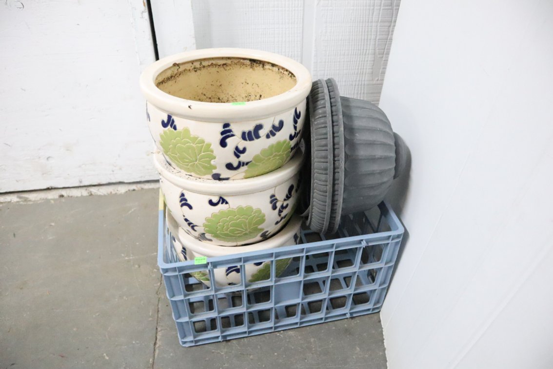 Ceramic And Plastic Planters