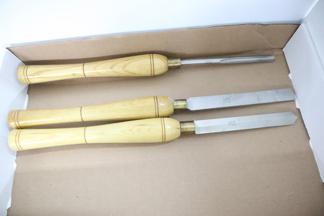 3 HSS Woodturning Tools