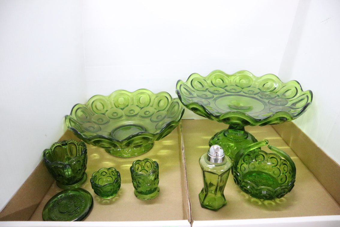 Green Glass Dishes
