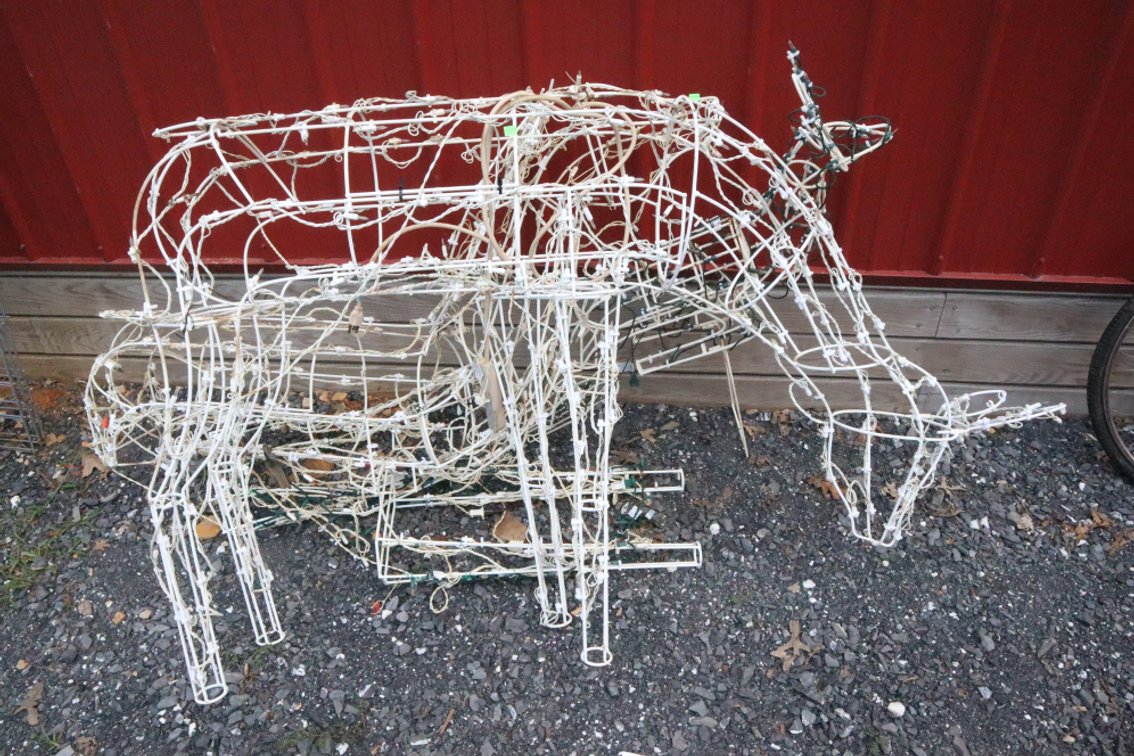 3 Lighted Reindeer Lawn Ornaments