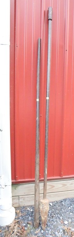 Pair of Heavy Steel Iron Bars