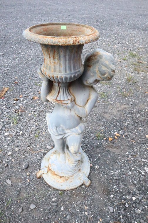 Cast Iron Statue Planter