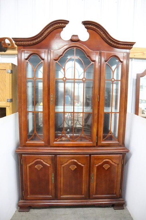 2-Piece Lighted China Cabinet