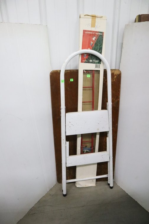 Folding Step Stool, Small Antique Folding Table, Decorative Christmas Tree Ladder