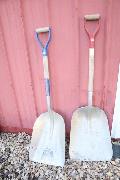 Pair of Aluminum Scoop Shovels