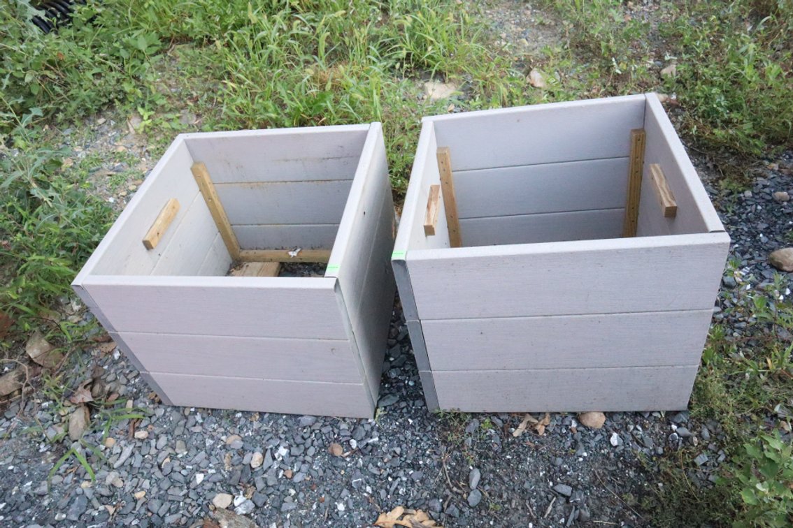 Pair of Composite Box Planters