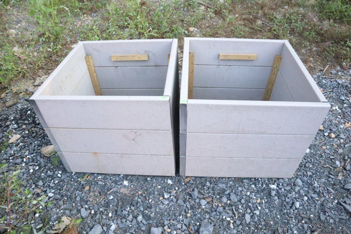Pair of Composite Box Planters
