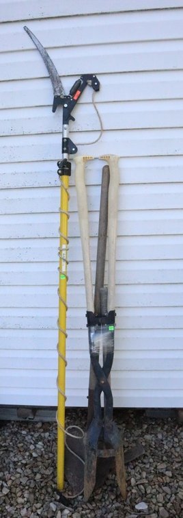 Post Hole Digger, Shovel, Pole Saw