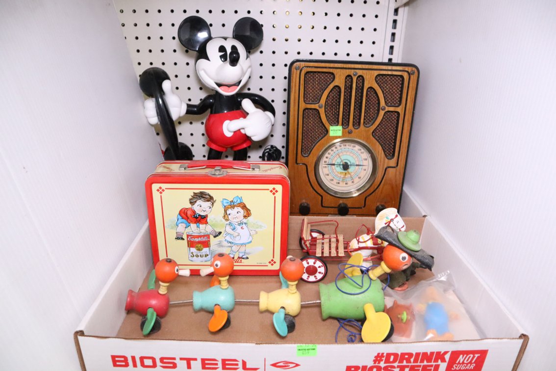 Mickey Mouse Telephone, Thomas Radio, Vintage Toys