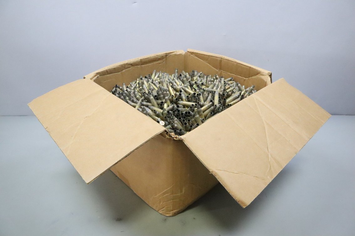 Box Of Used Brass