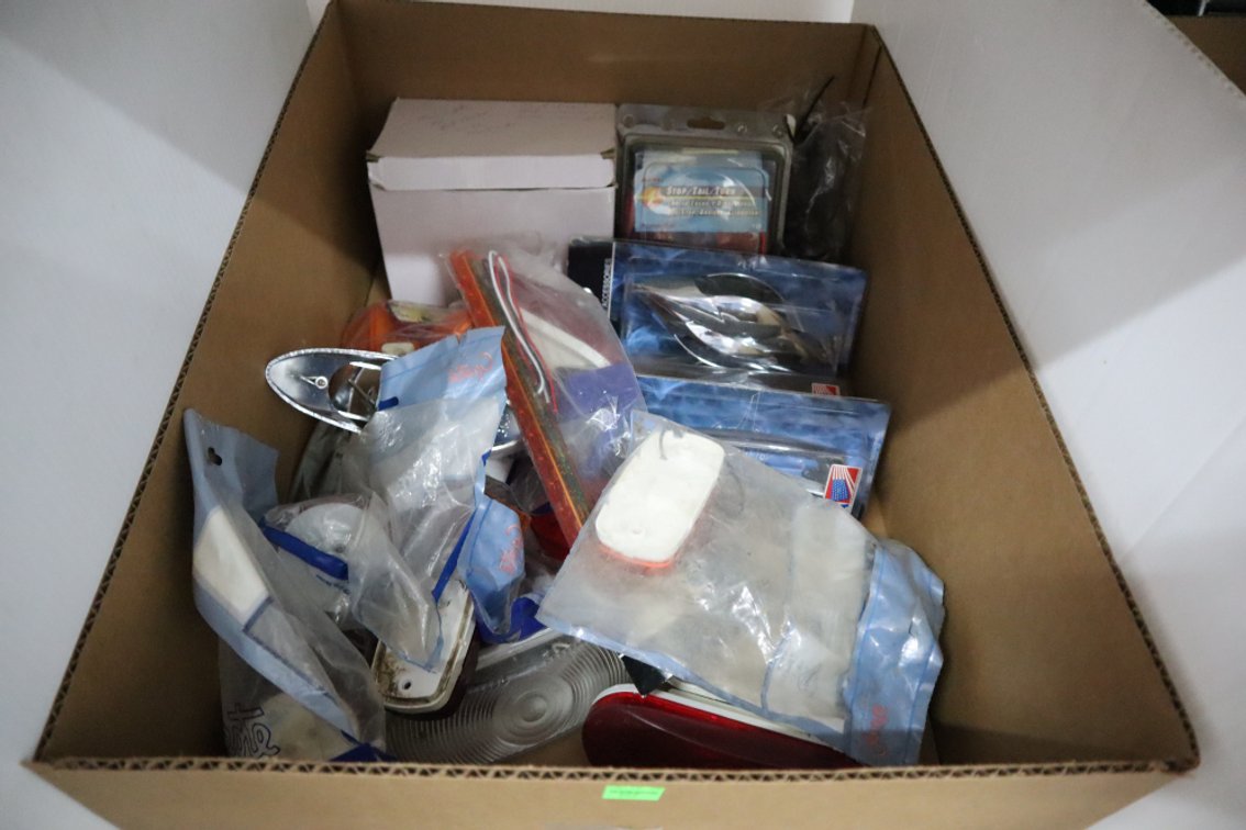Box of Miscellaneous Trailer Lights