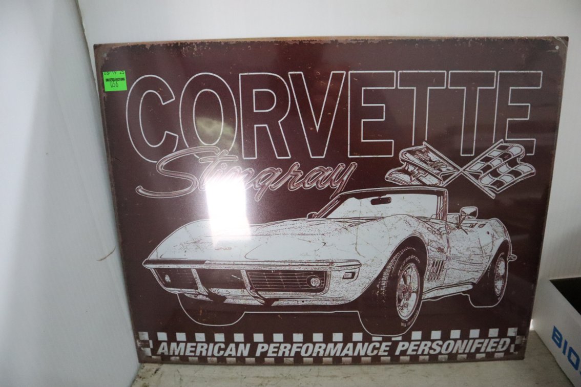 Corvette Metal Sign