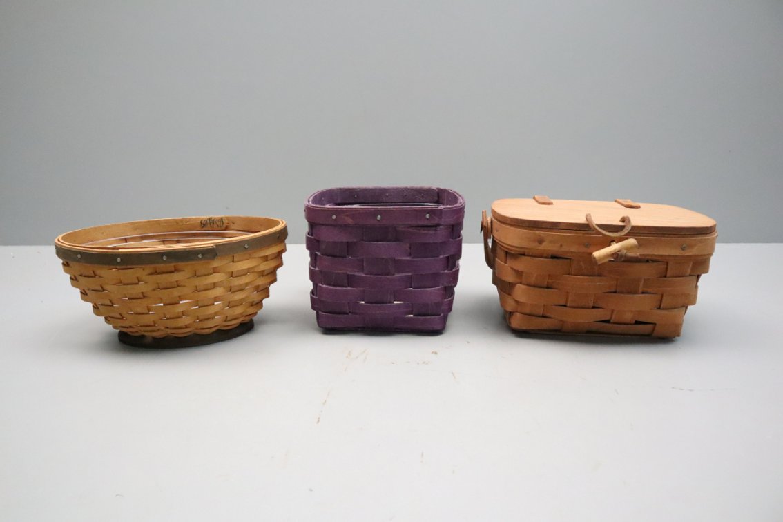 3 Longaberger Baskets
