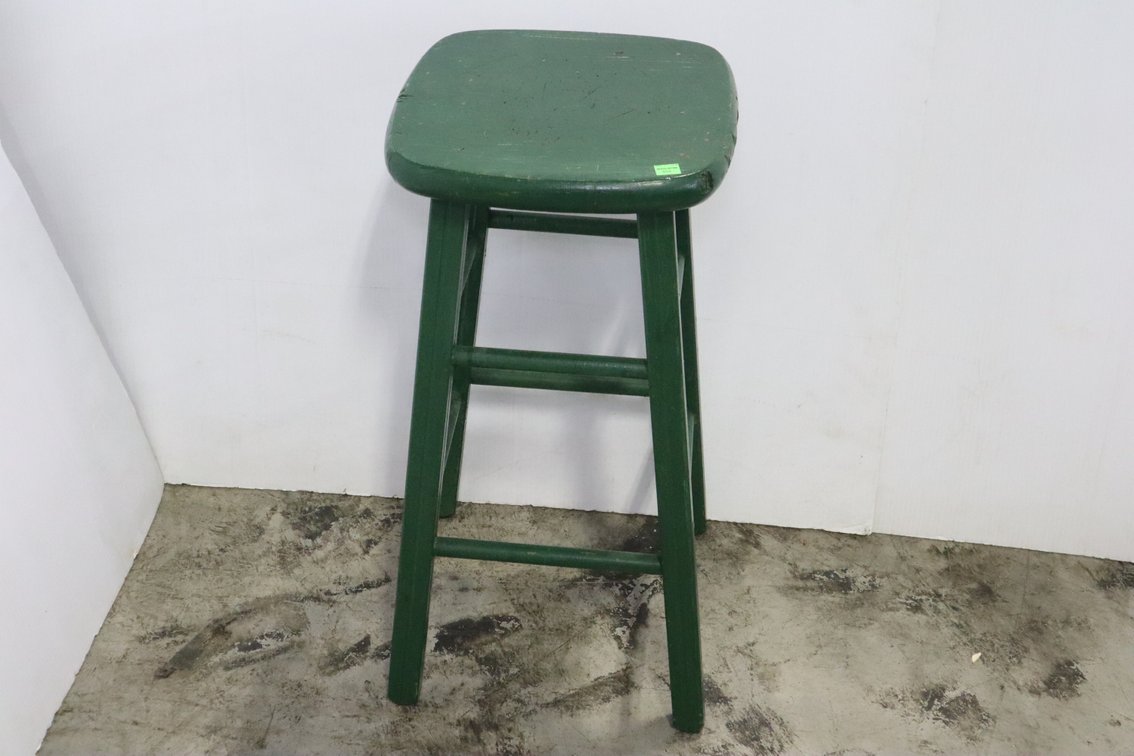 Green Painted Stool