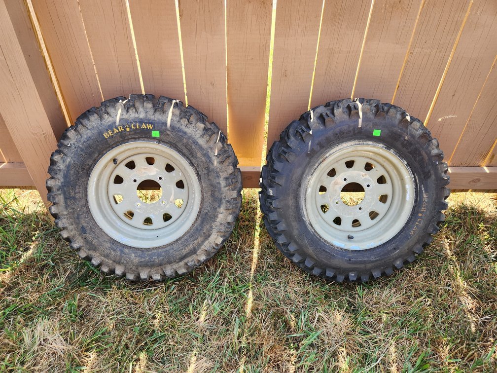 (2) ATV wheels and tires