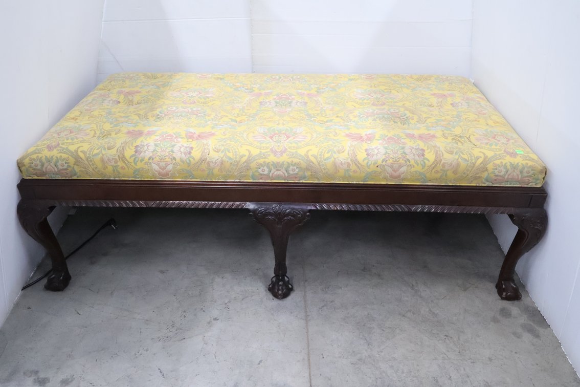 Chippendale Style Mahogany Bench